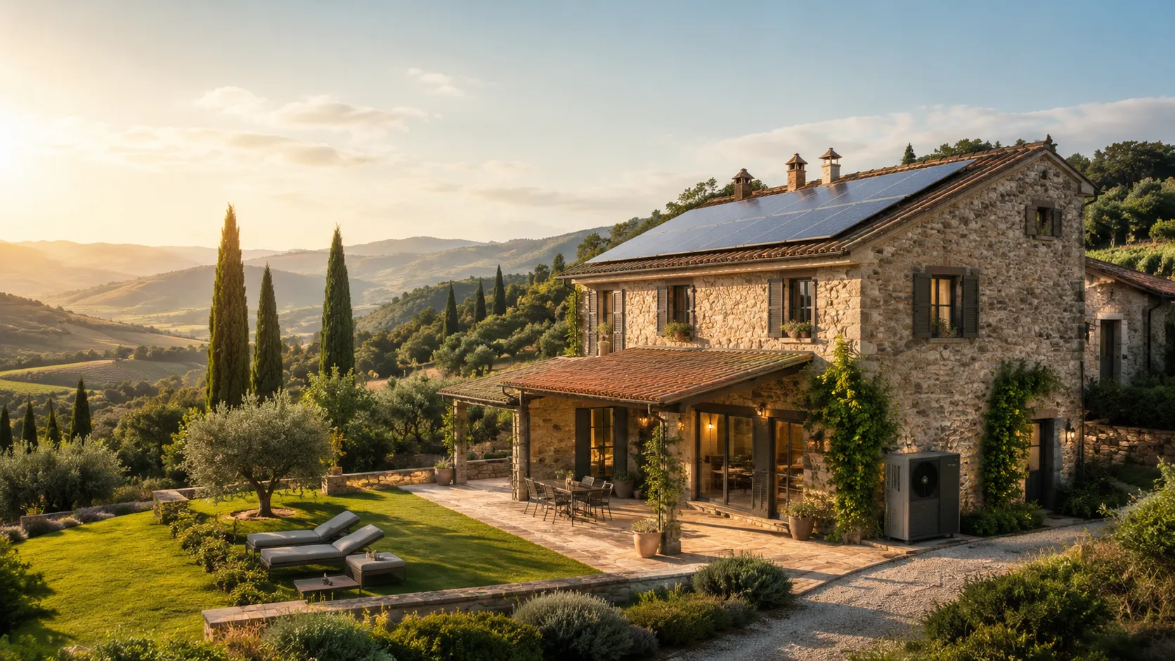 Regenerative Energietechnik für Immobilien in der Toskana